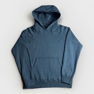 Wings+Horns Hoodie Mens Small Black Slub Heavy Cotton Fleece Made in Canada